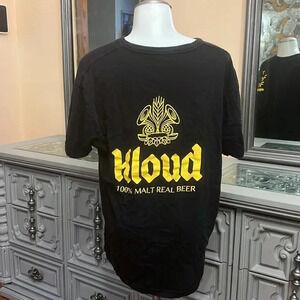 Kloud Korean beer tee men’s large black shirt graphic